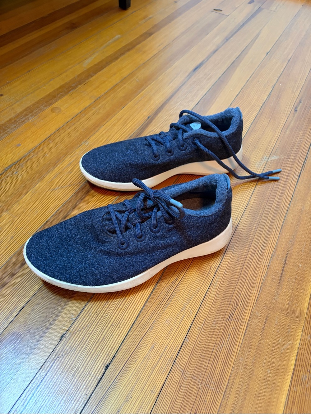 Allbirds Women’s Navy Knit Sneakers with White Sole